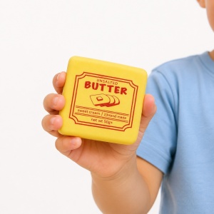 Squishy Butter Slow Rising 7x7 cm – Jucărie Antistres Moale și Relaxantă pentru Copii - Img 2