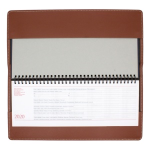 Planner din piele Elba/Pianeta Cognac, 16,5x33 cm - Img 2