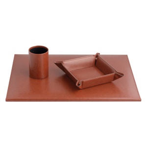 Set de birou de lux Egeo Marrone, 47 x 34.5 cm