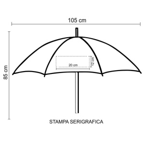 Umbrelă automata, Blu Aqua cu mâner plastic - Img 2