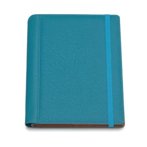 Agendă de lux Borneo Turcoaz cu elastic , 17x 24 cm