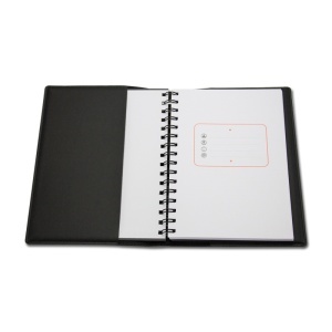 Agendă de lux Cometa Nero cu spiră nedatata, 15 x 21 cm - Img 3