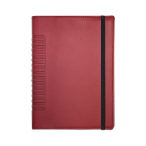 Agendă de lux Cometa Roșu cu elastic negru, 15 x 21 cm