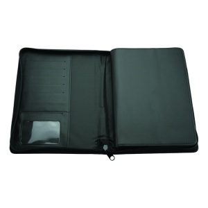 Agendă de lux cu fermoar Bluette Nero, 15 x 21 cm - Img 2