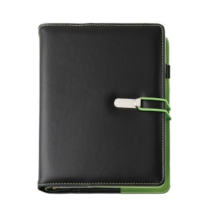 Agendă de lux Clio Nero/Verde, 15 x 21 cm
