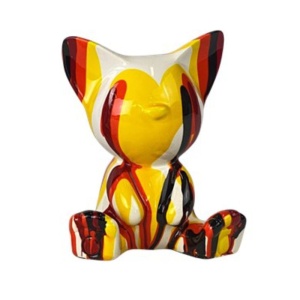 Decorațiune pentru casă, pisică A114-08, H 11 cm X L 10 cm