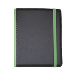 Mapă de lux cu elastic Clio Nero/Verde, 25 x 32 cm