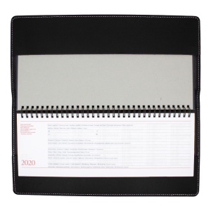 Planner din piele Elba/Pianeta Negru, 11 x 30 cm - Img 2