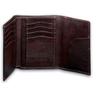 Portofel din piele Marrone, XX22/0128-011, 9.5 x 13 x 2.5 cm - Img 2