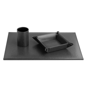 Set de birou de lux Egeo Nero, 47 x 34.5 cm