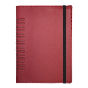 Agendă de lux Cometa Roșu cu elastic negru, 17 x 24 cm