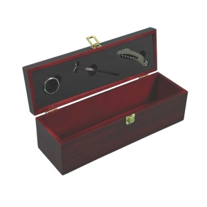 Cutie din Lemn pentru Vin cu 3 Accesorii,6044