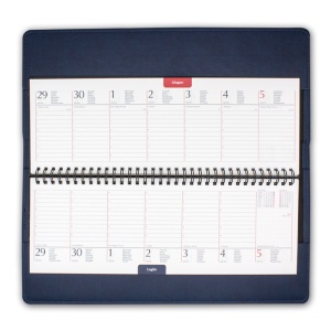 Planner din piele Elba/Pianeta Blu, 16.5 x 33 cm - Img 2