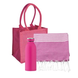 Set de plajă 3 Piese fuxia