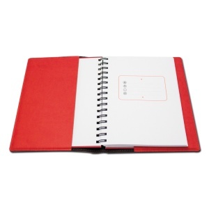 Agendă de lux Cometa Rosso cu spiră nedatata, 15 x 21 cm - Img 3