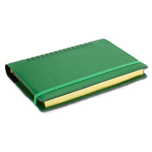 Agendă de lux Cometa Verde cu elastic , 17 x 24 cm - Img 2