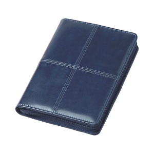 Agendă de lux cu fermoar Bluette Blu, 15 x 21 cm