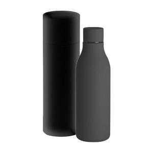 Termos negru cu textură soft 8260, 550 ml, in cutie cadou