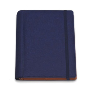 Agendă de lux Borneo Blu cu elastic , 17x 24 cm