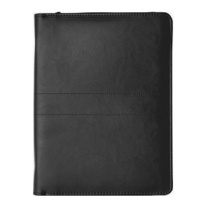 Agendă de lux cu fermoar Lore Negru, 17 x 24 cm