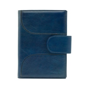 Agendă din piele Brescia Blu, 15x21 cm