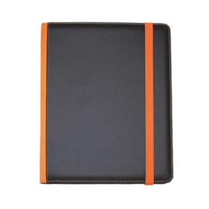 Mapă de lux cu elastic Clio Nero/Arancio, 25 x 32 cm