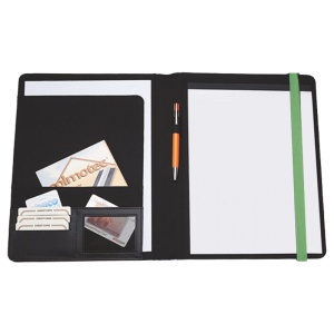 Mapă de lux cu elastic Clio Nero/Verde, 25 x 32 cm - Img 2