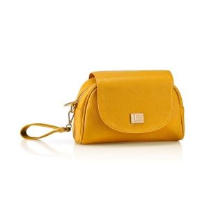 Portfard imitatie piele galben, Guy Laroche