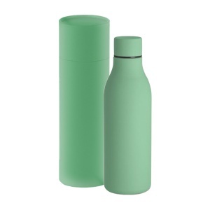Termos verde mentă cu textură soft 8260, 550 ml, in cutie cadou