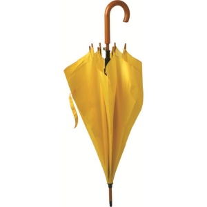 Umbrelă automată, Galben cu mâner lemn