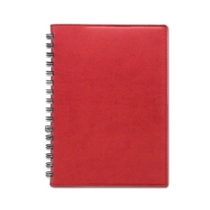 Agendă de lux Cometa Rosso cu spiră nedatata, 15 x 21 cm