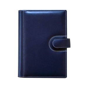 Agendă din piele Elba Blu, 15 x 21 cm