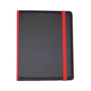 Mapă de lux cu elastic Clio Nero/Rosso, 25 x 32 cm
