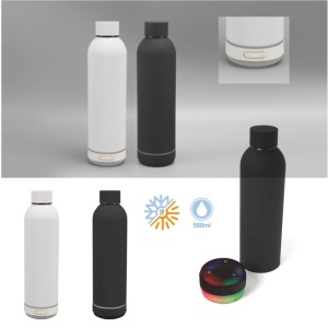 Termos 8245, 500ml, alb cu boxă bluetooth și led - Img 2