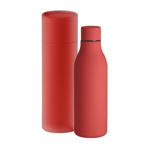 Termos rosso cu textură soft 8260, 550 ml, in cutie cadou