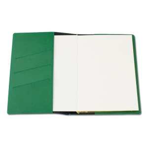 Agendă de lux Cometa Verde cu elastic , 17 x 24 cm - Img 3