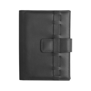 Agendă din piele Chiara Nero, 15 x 21 cm