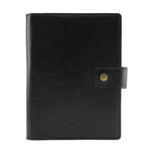 Agendă din piele Mira Nero, 17 x 24 cm