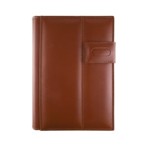 Agendă din piele Monaco Maro, 15 x 21 cm