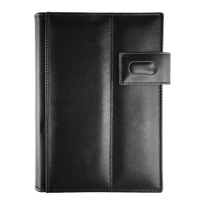 Agenda din piele Monaco Nero, 17x24 cm