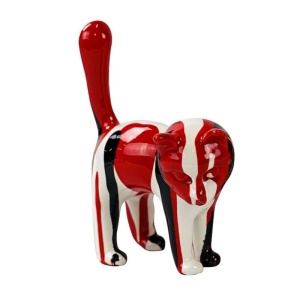 Decorațiune Pisică Rosie,A340-05, H 14 cm X L 12 cm