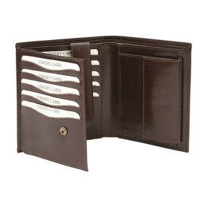 Portofel din piele Marrone 30701302, 10.5 x 12.5 cm - Img 2