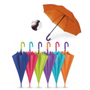 Umbrelă automată, Verde Lime cu mâner plastic - Img 2