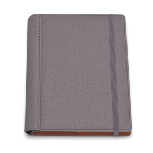 Agendă de lux Borneo Gri cu elastic , 17x 24 cm