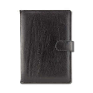 Agendă din piele Kenya Nero, 15 x 21 cm