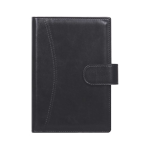 Agendă din piele Luna Nero, 15x21 cm