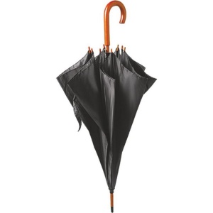 Umbrelă automată, Negru cu mâner lemn