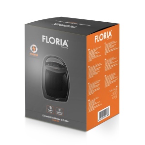 Aeroterma ceramica FLORIA ZLN6188, Putere 1500W, 2 trepte de reglare temperatura+aer rece, Termostat reglabil,Rezistenta ceramica - Img 2