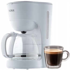 Aparat de facut cafea Floria ZLN9274 Alb, putere 600W, oprire automata, vas de 1.2 litrii - Img 5