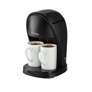 Aparat de facut cafea Floria ZLN9297, filtru de nailon, cupa pentru masurat, 2 cesti incluse, Negru - Img 2